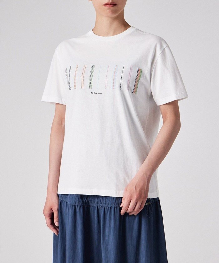 【ポール スミス/Paul Smith】のバブル ステッチ 半袖Tシャツ インテリア・キッズ・メンズ・レディースファッション・服の通販 founy(ファニー) https://founy.com/ ファッション Fashion レディースファッション Fashion for Women トップス・カットソー Cut & Sew Tops シャツ・ブラウス・オフィスカジュアル Elegant Blouses & Button-Ups ロングTシャツ・Tシャツ Longline T-Shirts & Tees カットソー・ベーシックTシャツ Cut-and-Sewn Tops / Stretch Tees & Basics カットソー Cut and Sewn Top カラフル Colorful Design ストライプ Stripe, Striped Pattern スラックス Slacks, Dress Pants デニム Denim, Jeans Material プリント Print, Printed Pattern モダン Modern, Contemporary 半袖 Short Sleeve, Half Sleeve 夏 Summer S/S・春夏 SS, Spring/Summer, Warm Season A/W・秋冬 Autumn/Winter |ID: prp329100004658699 ipo3291000000033717532
