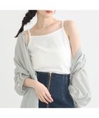 【アースミュージックアンドエコロジー/earth music&ecology】のダブルストラップパターンメッシュキャミソール Off White|ID: prp329100004658700 ipo3291000000033717537