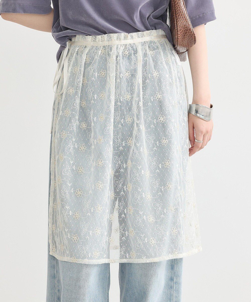 【アースミュージックアンドエコロジー/earth music&ecology】のフラワー刺繍レイヤードスカート 人気、トレンドファッション・服の通販 founy(ファニー) 　ファッション　Fashion　レディースファッション　Fashion for Women　スカート　Skirts　おすすめ　Recommended / Our Picks　ギャザー　Gathered, Ruffled　フェミニン　Feminine, Girly　フラワー　Flower, Floral　ポケット　Pocket, Pocket Detail　モチーフ　Motif, Design Theme　リボン　Ribbon, Bow　今季　This Season, Current Season　A/W・秋冬　Autumn/Winter　 other-1|ID: prp329100004658701 ipo3291000000033717543