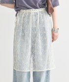 【アースミュージックアンドエコロジー/earth music&ecology】のフラワー刺繍レイヤードスカート Ecru|ID: prp329100004658701 ipo3291000000033717544