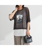 【グリーンパークス/Green Parks】のアソートロゴ半袖シアーニットプルオーバー Charcoal Gray|ID: prp329100004658736 ipo3291000000035992217