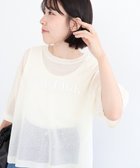 【グリーンパークス/Green Parks】のアソートロゴ半袖シアーニットプルオーバー Ecru|ID: prp329100004658736 ipo3291000000035992224