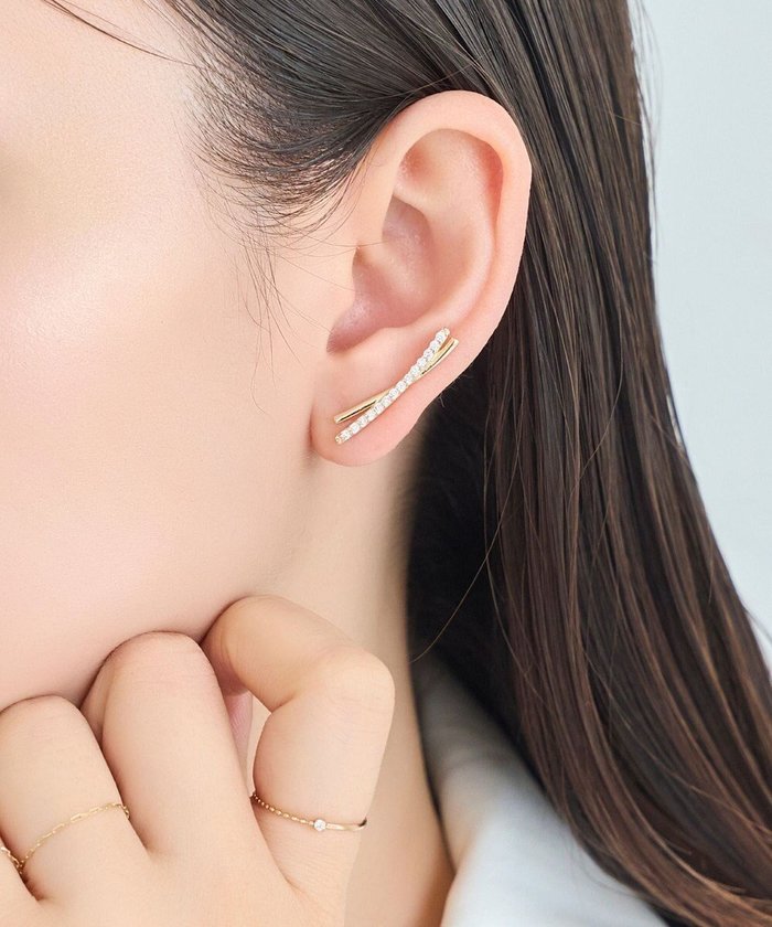 【フィービィー/phoebe】の2wayクロッシングリュクスピアス イヤリング(片耳) インテリア・キッズ・メンズ・レディースファッション・服の通販 founy(ファニー) https://founy.com/ ファッション Fashion レディースファッション Fashion for Women ジュエリー Jewelry ファッションリング Fashion Rings イヤリング・フープ・ドロップタイプ Hoop, Drop & Clip Earrings アクセサリー Fashion Accessories イヤリング Earrings イヤーカフ Ear Cuffs シンプル Simple, Minimal フィット Fit, Slim Fit メタル Metal, Metal Parts モチーフ Motif, Design Theme 片耳 One-Ear, Single Earring |ID: prp329100004658742 ipo3291000000033717819