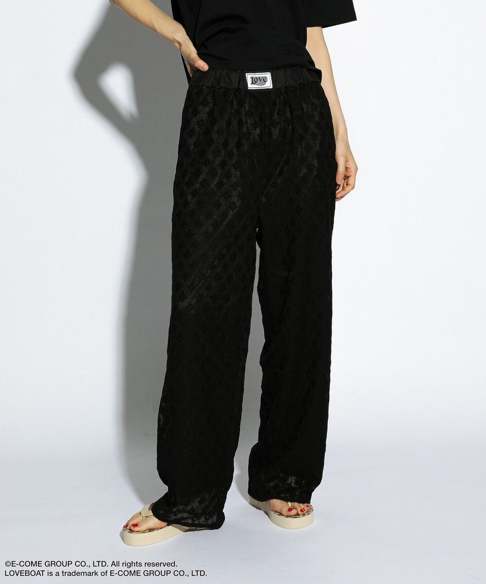 【グリーンパークス/Green Parks】のLOVEBOAT フラワーメッシュパンツ 人気、トレンドファッション・服の通販 founy(ファニー) 　ファッション　Fashion　レディースファッション　Fashion for Women　パンツ　Pants & Trousers　おすすめ　Recommended / Our Picks　セットアップ　Set-Up, Coordinated Outfit　パッチ　Patch, Appliqué　フラワー　Flower, Floral　ブルゾン　Blouson, Bomber Jacket　ポケット　Pocket, Pocket Detail　メッシュ　Mesh, Net Fabric　ワイド　Wide, Wide Fit　A/W・秋冬　Autumn/Winter　 other-1|ID: prp329100004658749 ipo3291000000033717872