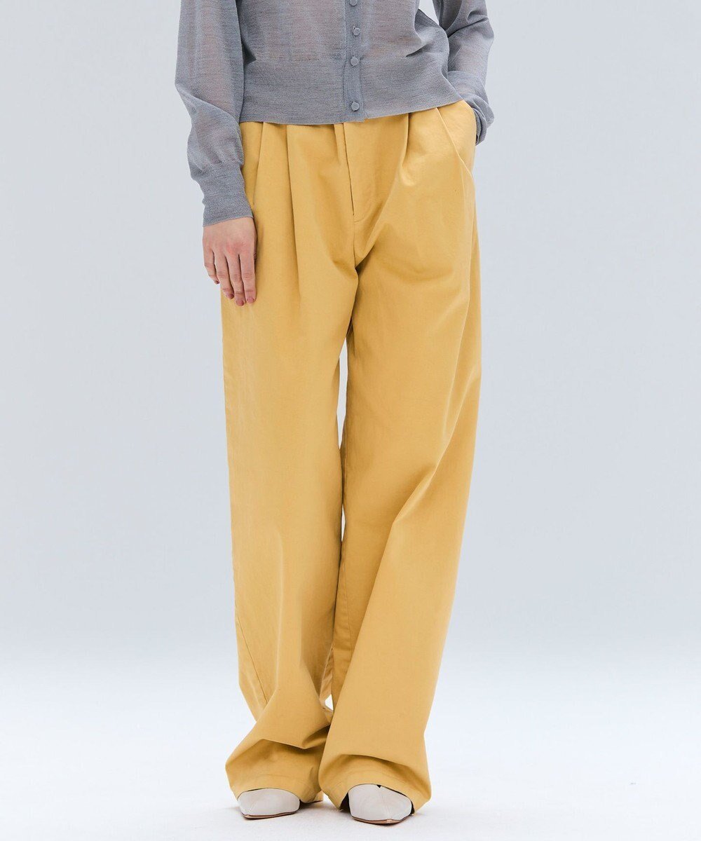 【ベイジ,/BEIGE,】の【洗える】HAMLIN / コットンストレッチ2タックワイドパンツ インテリア・キッズ・メンズ・レディースファッション・服の通販 founy(ファニー) 　ファッション　Fashion　レディースファッション　Fashion for Women　パンツ　Pants & Trousers　洗える　Machine Washable　コンパクト　Compact, Small Size　ストレッチ　Stretch, Stretchy Fabric　ピーチ　Peach, Soft Touch　リラックス　Relax, Relaxed Fit　A/W・秋冬　Autumn/Winter　S/S・春夏　SS, Spring/Summer, Warm Season　夏　Summer　Mustard|ID: prp329100004658768 ipo3291000000033717959