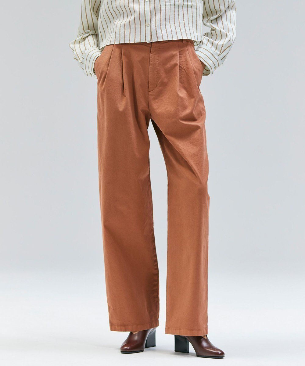 【ベイジ,/BEIGE,】の【洗える】HAMLIN / コットンストレッチ2タックワイドパンツ インテリア・キッズ・メンズ・レディースファッション・服の通販 founy(ファニー) 　ファッション　Fashion　レディースファッション　Fashion for Women　パンツ　Pants & Trousers　洗える　Machine Washable　コンパクト　Compact, Small Size　ストレッチ　Stretch, Stretchy Fabric　ピーチ　Peach, Soft Touch　リラックス　Relax, Relaxed Fit　A/W・秋冬　Autumn/Winter　S/S・春夏　SS, Spring/Summer, Warm Season　夏　Summer　Brown|ID: prp329100004658768 ipo3291000000033717961