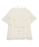 【アースミュージックアンドエコロジー/earth music&ecology】のチョーカー付き楊柳ラッフルブラウス Off White|ID: prp329100004658781 ipo3291000000033718038