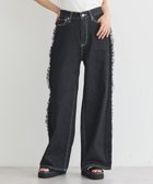 【アースミュージックアンドエコロジー/earth music&ecology】のサイドチュールデニムパンツ Black|ID: prp329100004658786 ipo3291000000035423053