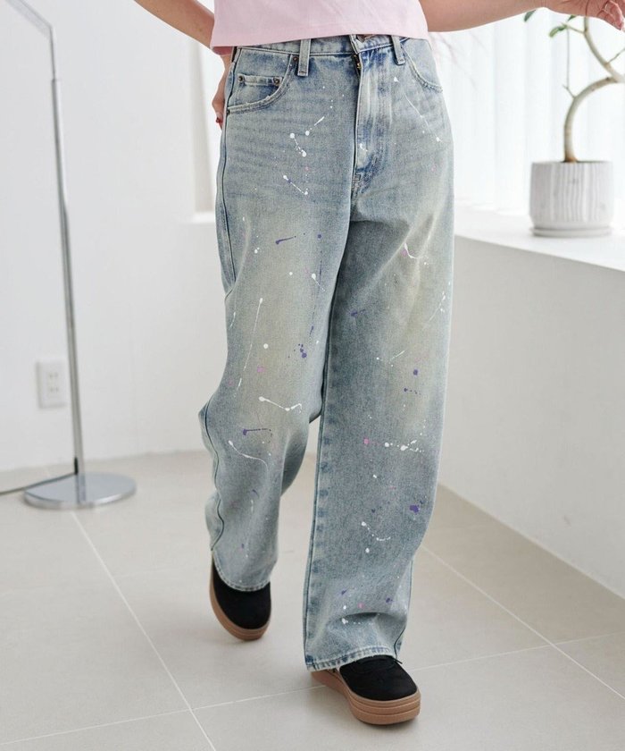 【ウィゴー/WEGO】のペイントストレートデニムパンツ インテリア・キッズ・メンズ・レディースファッション・服の通販 founy(ファニー) https://founy.com/ ファッション Fashion レディースファッション Fashion for Women パンツ Pants & Trousers デニムパンツ・ジーンズ・美脚デニム Denim Jeans & Pants ショート Short, Short Length シンプル Simple, Minimal スマホ Smartphone, Mobile Device デニム Denim, Jeans Material ルーズ Loose, Oversized 人気 Popular, Best Seller 冬 Winter / This Winter 夏 Summer 春 Spring S/S・春夏 SS, Spring/Summer, Warm Season 秋 Autumn |ID: prp329100004658803 ipo3291000000034656844