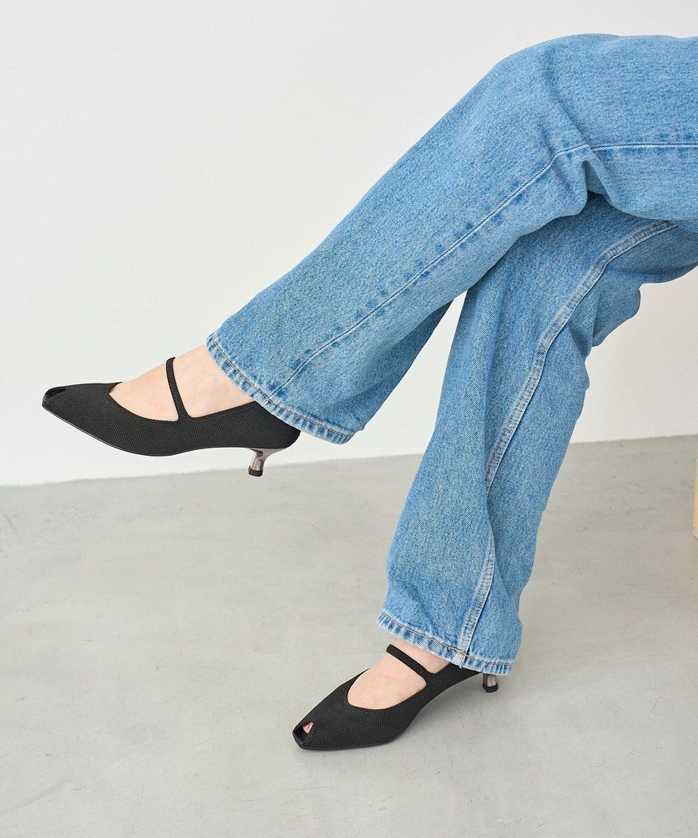 【ステッピ/steppi】の【洗える/撥水】オープントゥ パンプス インテリア・キッズ・メンズ・レディースファッション・服の通販 founy(ファニー) 　ファッション　Fashion　レディースファッション　Fashion for Women　インソール　Shoe Insole　エレガント 上品　Elegant　オープントゥ　Open Toe Shoes　洗える　Machine Washable　クッション　Cushion, Throw Pillow　軽量　Lightweight, Ultra Light　シューズ　Shoes, Footwear　バランス　Balance, Style Balance　パール　Pearl, Pearl Accent　フラット　Flat, Flat Shoes　フレア　Flare, Flared　ポインテッド　Pointed Toe, Sharp Toe　メタル　Metal, Metal Parts　ランニング　Running, Running Wear, Activewear, Jogging　ブラック|ID: prp329100004658825 ipo3291000000033880366