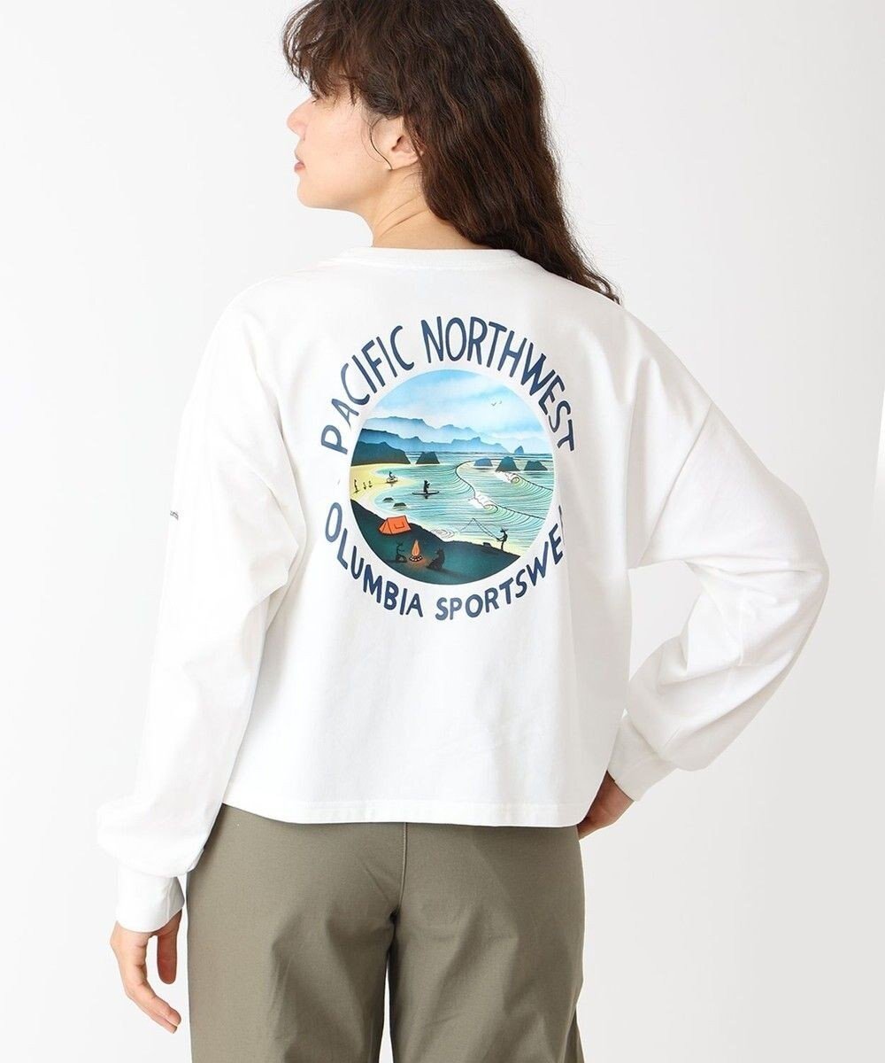 【コロンビア/Columbia】のColumbia/ ウィメンズレイクトゥーアベニューロングスリーブクロップドTシャツ /コロンビア 人気、トレンドファッション・服の通販 founy(ファニー) 　ファッション　Fashion　レディースファッション　Fashion for Women　トップス・カットソー　Cut & Sew Tops　シャツ・ブラウス・オフィスカジュアル　Elegant Blouses & Button-Ups　ロングTシャツ・Tシャツ　Longline T-Shirts & Tees　カットソー・ベーシックTシャツ　Cut-and-Sewn Tops / Stretch Tees & Basics　アウトドア　Outdoor Clothing　カットソー　Cut and Sewn Top　クロップド　Cropped, Short Length　グラフィック　Graphic, Graphic Design　トレンド　Trend, Trending Now　長袖　Long Sleeve, Full Sleeve　フィット　Fit, Slim Fit　フロント　Front, Front Design　メンズ　Men's, Menswear　リラックス　Relax, Relaxed Fit　A/W・秋冬　Autumn/Winter　S/S・春夏　SS, Spring/Summer, Warm Season　夏　Summer　 other-1|ID: prp329100004658827 ipo3291000000033718633