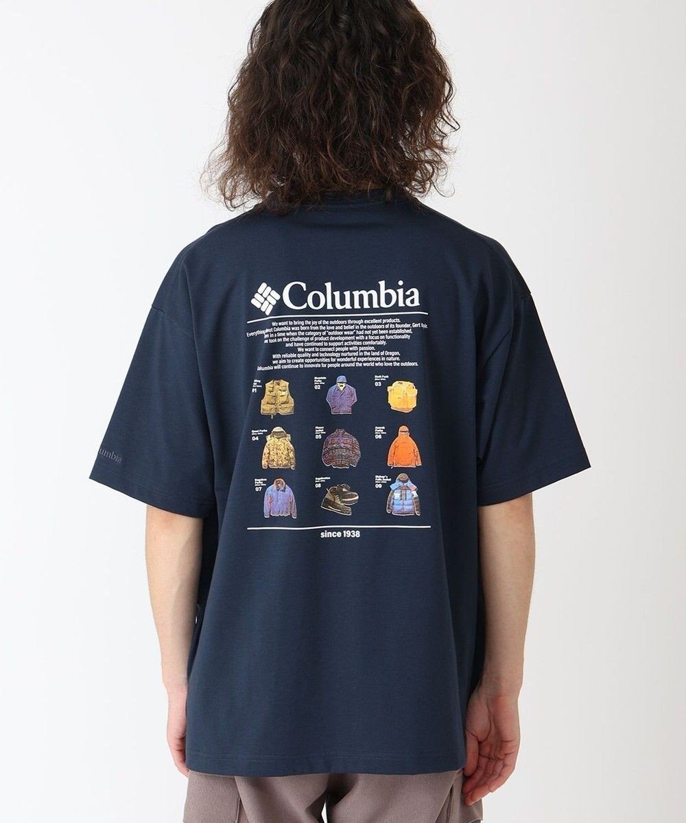 【コロンビア/Columbia】のColumbia/ フォートモーニンググラフィックショートスリーブティー /コロンビア インテリア・キッズ・メンズ・レディースファッション・服の通販 founy(ファニー) 　ファッション　Fashion　レディースファッション　Fashion for Women　トップス・カットソー　Cut & Sew Tops　シャツ・ブラウス・オフィスカジュアル　Elegant Blouses & Button-Ups　ロングTシャツ・Tシャツ　Longline T-Shirts & Tees　カットソー・ベーシックTシャツ　Cut-and-Sewn Tops / Stretch Tees & Basics　おすすめ　Recommended / Our Picks　アウトドア　Outdoor Clothing　インナー　Innerwear　カットソー　Cut and Sewn Top　グラフィック　Graphic, Graphic Design　トレンド　Trend, Trending Now　パターン　Pattern, Design Print　フィット　Fit, Slim Fit　リラックス　Relax, Relaxed Fit　夏　Summer　S/S・春夏　SS, Spring/Summer, Warm Season　A/W・秋冬　Autumn/Winter　Collagiate Navy、Archive|ID: prp329100004658829 ipo3291000000033718653