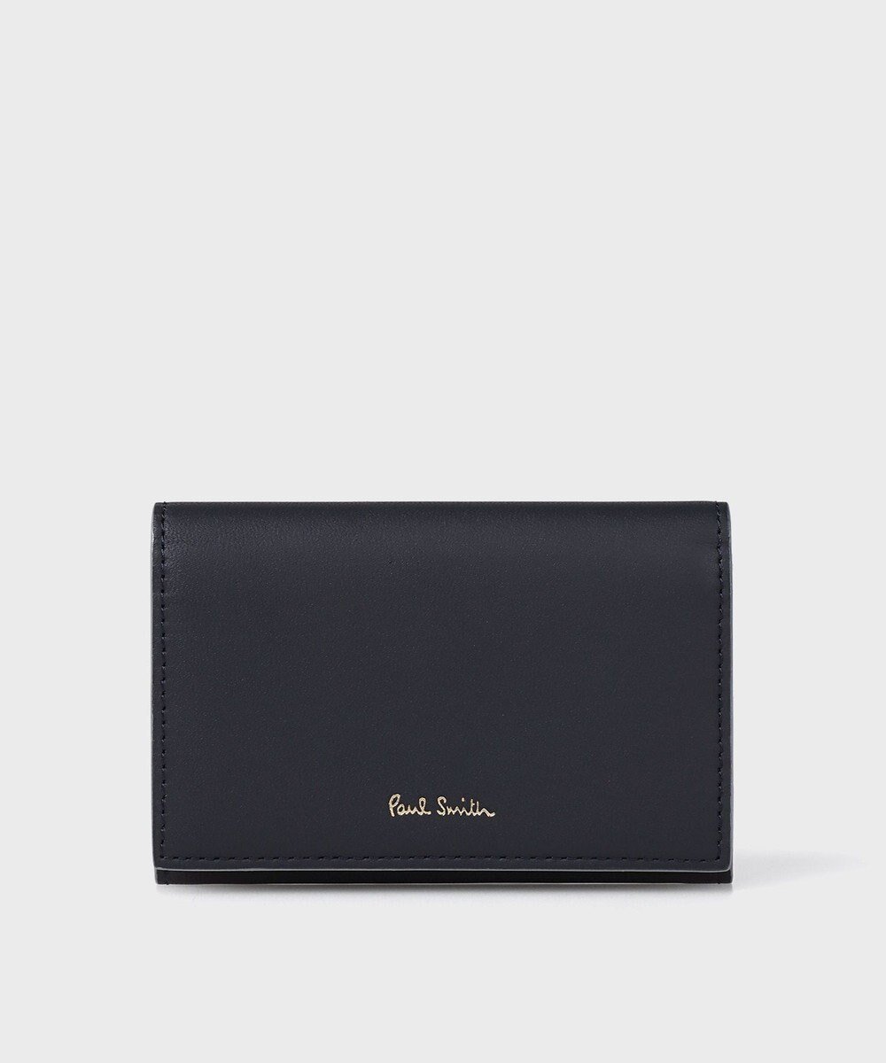 【ポール スミス/Paul Smith】のサプルレザー 名刺入れ インテリア・キッズ・メンズ・レディースファッション・服の通販 founy(ファニー) 　ファッション　Fashion　レディースファッション　Fashion for Women　ミニ財布・二つ折り財布　Wallets & Card Cases　カードケース/名刺入れ　Card Holders & Business Cases　シンプル　Simple, Minimal　財布　Wallet, Purse　プリント　Print, Printed Pattern　エレガント 上品　Elegant　ネイビー|ID: prp329100004658888 ipo3291000000033718934