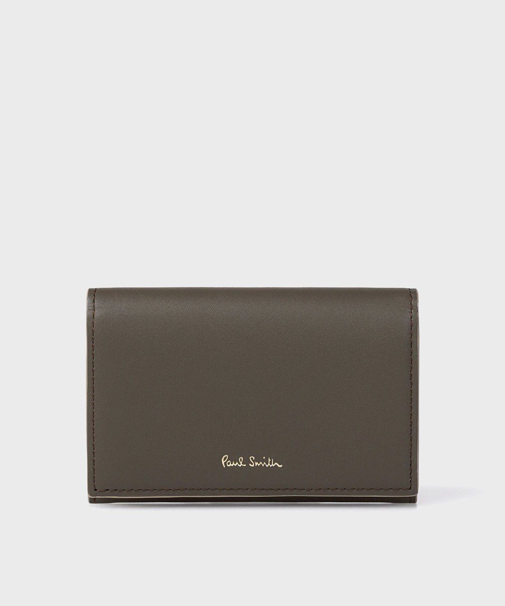 【ポール スミス/Paul Smith】のサプルレザー 名刺入れ インテリア・キッズ・メンズ・レディースファッション・服の通販 founy(ファニー) 　ファッション　Fashion　レディースファッション　Fashion for Women　ミニ財布・二つ折り財布　Wallets & Card Cases　カードケース/名刺入れ　Card Holders & Business Cases　シンプル　Simple, Minimal　財布　Wallet, Purse　プリント　Print, Printed Pattern　エレガント 上品　Elegant　カーキ|ID: prp329100004658888 ipo3291000000033718938
