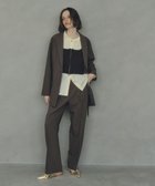 【イェッカ ヴェッカ/YECCA VECCA】のウエストデザインワイドストレートパンツ Brown|ID: prp329100004658893 ipo3291000000033718966