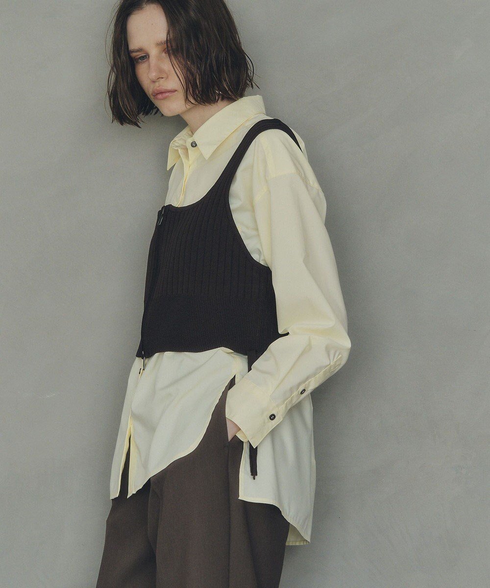 【イェッカ ヴェッカ/YECCA VECCA】のロングシャツ インテリア・キッズ・メンズ・レディースファッション・服の通販 founy(ファニー) 　ファッション　Fashion　レディースファッション　Fashion for Women　トップス・カットソー　Cut & Sew Tops　シャツ・ブラウス・オフィスカジュアル　Elegant Blouses & Button-Ups　おすすめ　Recommended / Our Picks　シンプル　Simple, Minimal　ポケット　Pocket, Pocket Detail　ロング　Long, Long-Length　エレガント 上品　Elegant　A/W・秋冬　Autumn/Winter　Yellow|ID: prp329100004658894 ipo3291000000033718977