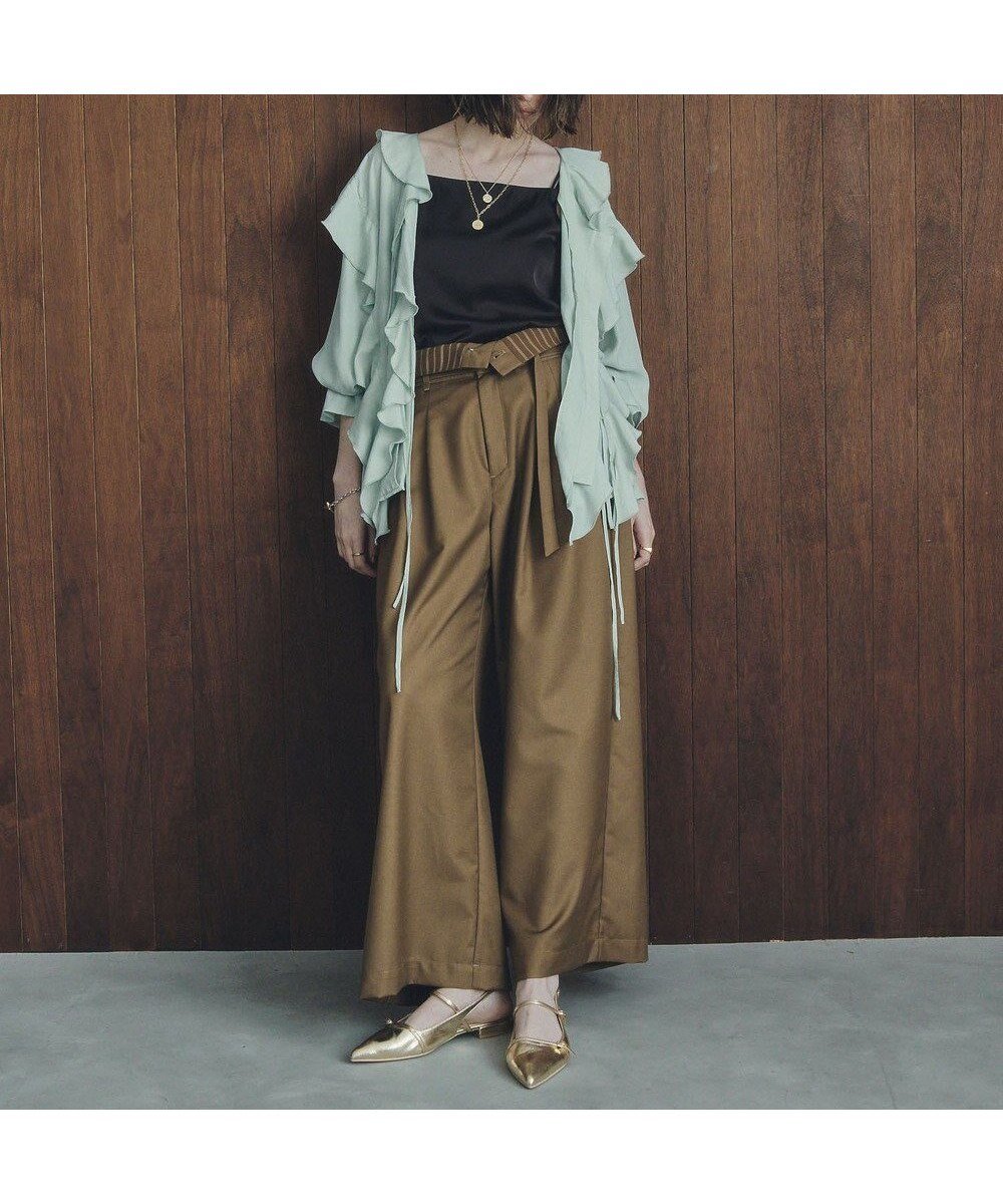 【イェッカ ヴェッカ/YECCA VECCA】のベルト付き2wayタックワイドパンツ インテリア・キッズ・メンズ・レディースファッション・服の通販 founy(ファニー) 　ファッション　Fashion　レディースファッション　Fashion for Women　パンツ　Pants & Trousers　ベルト&ウエストマーク　Belts & Waist Accessories　おすすめ　Recommended / Our Picks　ストライプ　Stripe, Striped Pattern　フェミニン　Feminine, Girly　ポケット　Pocket, Pocket Detail　マニッシュ　Mannish, Boyish　ミックス　Mix, Mixed Style　ワイド　Wide, Wide Fit　A/W・秋冬　Autumn/Winter　Camel|ID: prp329100004658897 ipo3291000000033719005