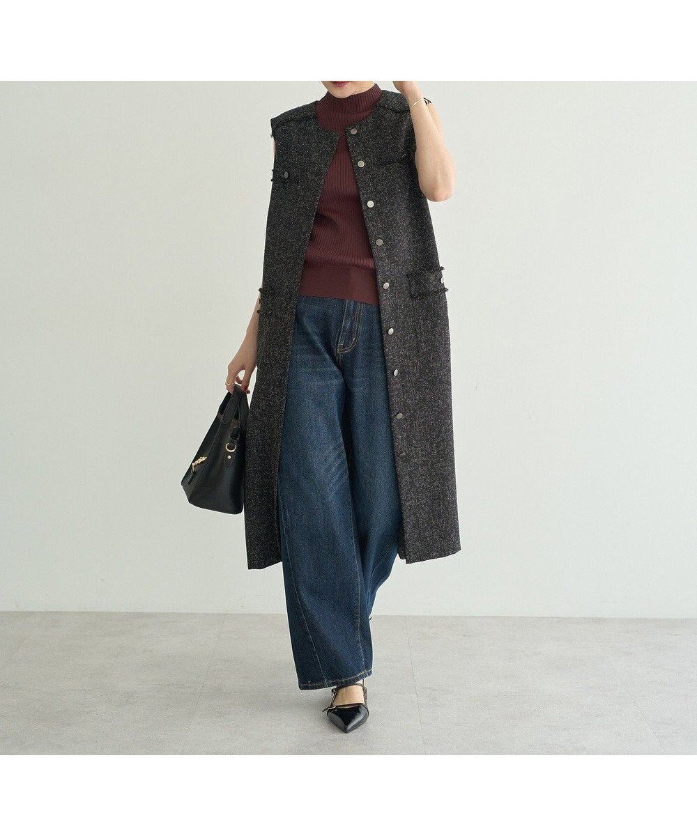 【イェッカ ヴェッカ/YECCA VECCA】のツイードジレジャンスカ インテリア・キッズ・メンズ・レディースファッション・服の通販 founy(ファニー) 　ファッション　Fashion　レディースファッション　Fashion for Women　アウター　Coat / Outerwear Collection　おすすめ　Recommended / Our Picks　インナー　Innerwear　クラシカル　Classical, Vintage-Inspired　シンプル　Simple, Minimal　ツイード　Twill, Twill Weave　フリンジ　Fringe, Tassel　ポケット　Pocket, Pocket Detail　メタル　Metal, Metal Parts　A/W・秋冬　Autumn/Winter　Black|ID: prp329100004658898 ipo3291000000033719008