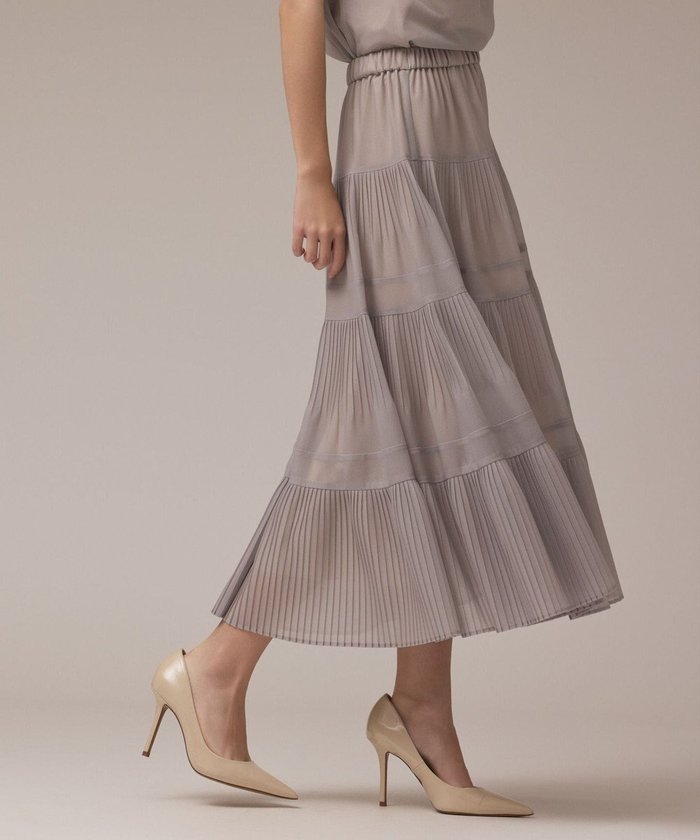 【グレース コンチネンタル/GRACE CONTINENTAL】のプリーツティアードスカート インテリア・キッズ・メンズ・レディースファッション・服の通販 founy(ファニー) https://founy.com/ ファッション Fashion レディースファッション Fashion for Women スカート Skirts ティアードスカート Tiered Skirts おすすめ Recommended / Our Picks オーガンジー Organza Fabric シンプル Simple, Minimal セットアップ Set-Up, Coordinated Outfit ティアードスカート Tiered Skirt, Flounced Skirt プリーツ Pleats, Pleated エレガント 上品 Elegant 夏 Summer 春 Spring S/S・春夏 SS, Spring/Summer, Warm Season |ID: prp329100004658946 ipo3291000000033719177