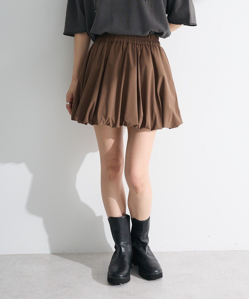 【グリーンパークス/Green Parks】の・ELENCARE DUE バルーンミニスカート インテリア・キッズ・メンズ・レディースファッション・服の通販 founy(ファニー) 　ファッション　Fashion　レディースファッション　Fashion for Women　スカート　Skirts　ミニスカート　Mini Skirts　おすすめ　Recommended / Our Picks　バルーン　Balloon, Balloon Silhouette　ポケット　Pocket, Pocket Detail　ミニスカート　Mini Skirt, Short Skirt　A/W・秋冬　Autumn/Winter　Brown|ID: prp329100004658950 ipo3291000000034189103
