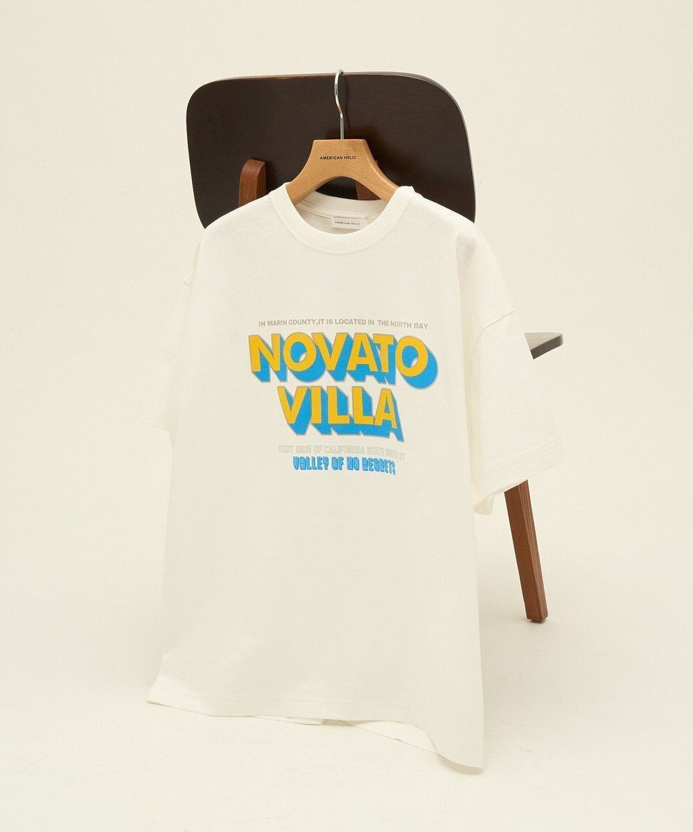 【アメリカンホリック/AMERICAN HOLIC】の配色ロゴプリントTシャツ 人気、トレンドファッション・服の通販 founy(ファニー) 　ファッション　Fashion　レディースファッション　Fashion for Women　トップス・カットソー　Cut & Sew Tops　シャツ・ブラウス・オフィスカジュアル　Elegant Blouses & Button-Ups　ロングTシャツ・Tシャツ　Longline T-Shirts & Tees　カットソー・ベーシックTシャツ　Cut-and-Sewn Tops / Stretch Tees & Basics　おすすめ　Recommended / Our Picks　カットソー　Cut and Sewn Top　カラフル　Colorful Design　カーゴパンツ　Cargo Pants, Utility Pants　デニム　Denim, Jeans Material　ビッグ　Big, Oversized　プリント　Print, Printed Pattern　ポケット　Pocket, Pocket Detail　夏　Summer　春　Spring　S/S・春夏　SS, Spring/Summer, Warm Season　 other-1|ID: prp329100004659003 ipo3291000000036272784