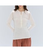 【ベイジ,/BEIGE,】の【洗える・GISELe 10月号掲載】FORD / ウール配色メローヘンリーネックカットソー Ecru|ID: prp329100004659005 ipo3291000000035844742