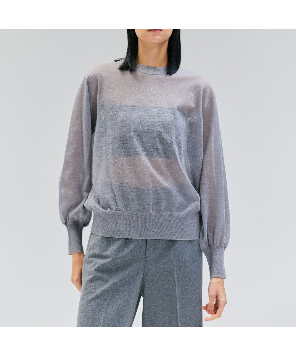 【ベイジ,/BEIGE,】の【洗える】CADDO / シアーウールクルーネックトップス インテリア・キッズ・メンズ・レディースファッション・服の通販 founy(ファニー) 　ファッション　Fashion　レディースファッション　Fashion for Women　トップス・カットソー　Cut & Sew Tops　ニット　Knit Tops & Sweaters　インナー　Innerwear　キャミソール　Camisole, Spaghetti Strap Top　ギャザー　Gathered, Ruffled　シンプル　Simple, Minimal　ジャケット　Jacket, Outerwear　セーター　Sweater, Knitwear　ロング　Long, Long-Length　夏　Summer　S/S・春夏　SS, Spring/Summer, Warm Season　洗える　Machine Washable　A/W・秋冬　Autumn/Winter　Md.Gray|ID: prp329100004659011 ipo3291000000033719570