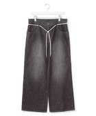 【ジェイプレスヨークストリート/J.PRESS YORK STREET】の【UNISEX】ウォッシュドワイド デニムパンツ ブラック系|ID: prp329100004659019 ipo3291000000033719628