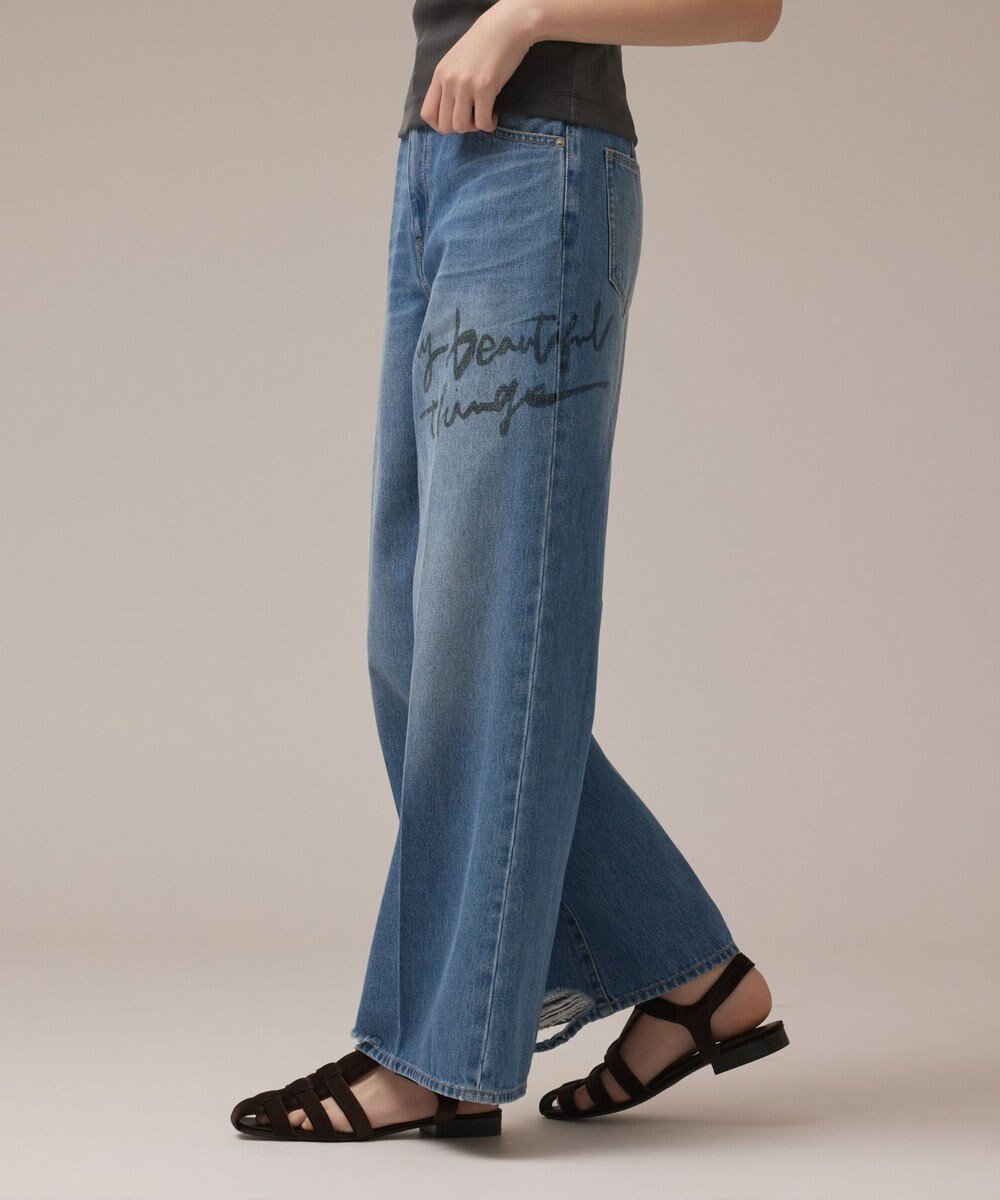 【グレース コンチネンタル/GRACE CONTINENTAL】のバギ-デニムパンツ (My Beautiful Things) 人気、トレンドファッション・服の通販 founy(ファニー) ファッション Fashion レディースファッション Fashion for Women パンツ Pants & Trousers デニムパンツ・ジーンズ・美脚デニム Denim Jeans & Pants クラッシュ Distressed, Crashed Style センター Center, Center Line デニム Denim, Jeans Material フレア Flare, Flared ルーズ Loose, Oversized 夏 Summer 手描き Hand-Drawn, Illustrated S/S・春夏 SS, Spring/Summer, Warm Season A/W・秋冬 Autumn/Winter other-1|ID: prp329100004659023 ipo3291000000033719645