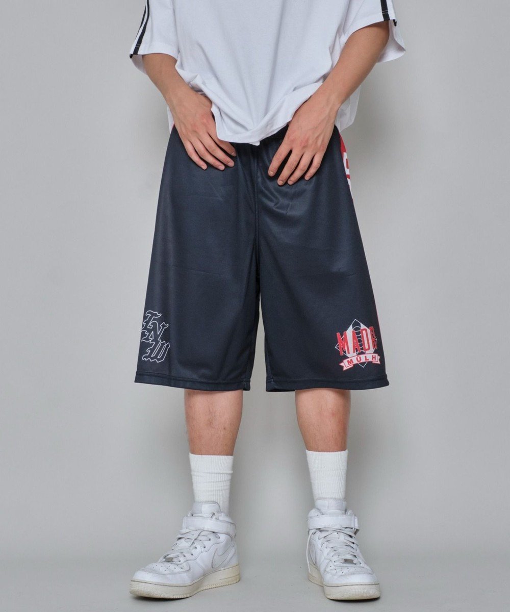 【ウィゴー/WEGO】の【ユニセックス着用ITEM/ウエストゴム/MLサイズ展開】メッシュライングラフィックショーツ インテリア・キッズ・メンズ・レディースファッション・服の通販 founy(ファニー) 　ファッション　Fashion　レディースファッション　Fashion for Women　パンツ　Pants & Trousers　アウトドア　Outdoor Clothing　春　Spring　キャップ　Cap, Baseball Cap　グラフィック　Graphic, Graphic Design　ショーツ　Shorts, Short Pants　スニーカー　Sneakers, Trainers　スマホ　Smartphone, Mobile Device　スリーブ　Sleeve, Long Sleeve / Short Sleeve　ソックス　Socks, Hosiery　ネックレス　Necklace, Pendant Necklace　ノースリーブ　Sleeveless, No-Sleeve　バランス　Balance, Style Balance　半袖　Short Sleeve, Half Sleeve　メッシュ　Mesh, Net Fabric　ロング　Long, Long-Length　S/S・春夏　SS, Spring/Summer, Warm Season　プチプライス・低価格　Affordable / Budget Price　おすすめ　Recommended / Our Picks　夏　Summer　ブラック|ID: prp329100004659037 ipo3291000000033719728