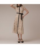 【グレース コンチネンタル/GRACE CONTINENTAL】のチュールフラワー刺繍ワンピース ベージュ|ID: prp329100004659115 ipo3291000000033720191