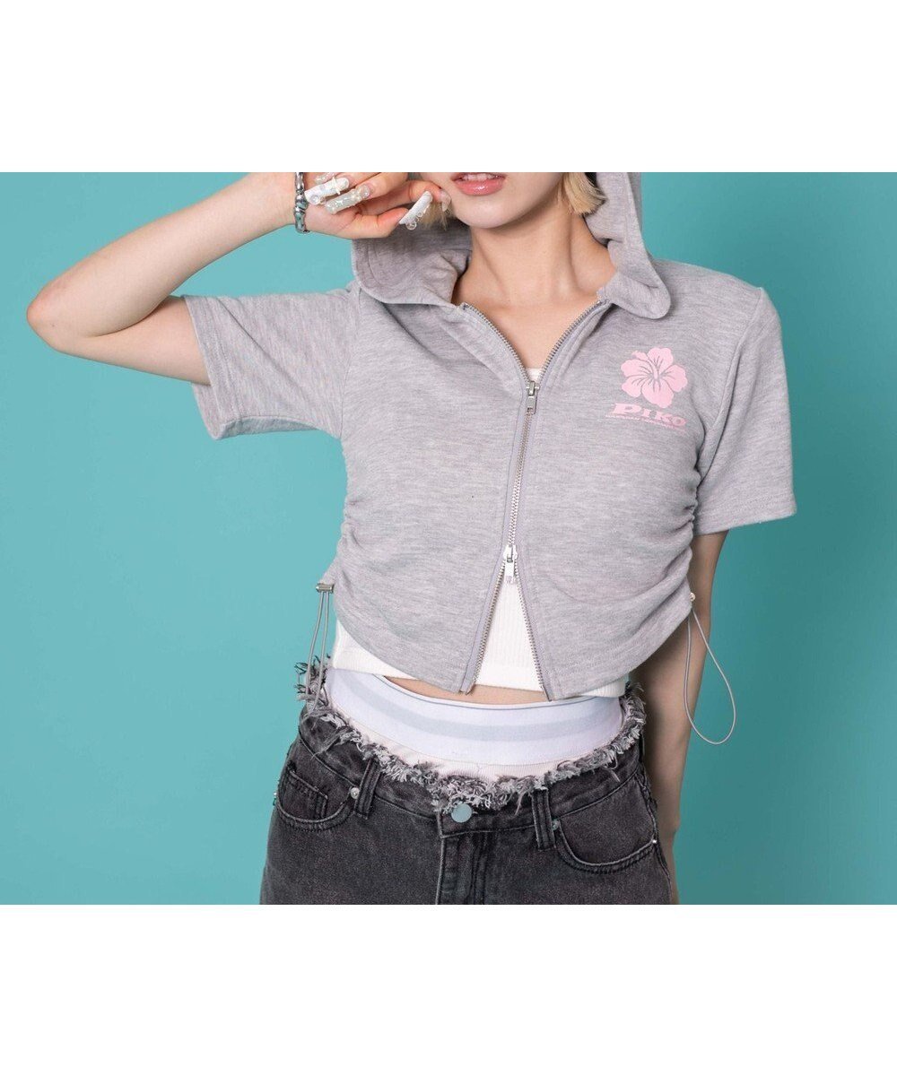 【ウィゴー/WEGO】の別注PIKOパーカー インテリア・キッズ・メンズ・レディースファッション・服の通販 founy(ファニー) 　ファッション　Fashion　レディースファッション　Fashion for Women　トップス・カットソー　Cut & Sew Tops　レディースパーカー・カジュアルフーディー　Casual Hoodies & Sweatshirts　アロハ　Aloha　春　Spring　秋　Autumn　カーゴパンツ　Cargo Pants, Utility Pants　ガーリー　Girly, Feminine Style　スポーティ　Sporty, Casual Athletic　スマホ　Smartphone, Mobile Device　デニム　Denim, Jeans Material　トレンド　Trend, Trending Now　人気　Popular, Best Seller　パーカー　Hoodie, Parka　プリント　Print, Printed Pattern　別注　Limited Edition, Custom Order　ワイド　Wide, Wide Fit　冬　Winter / This Winter　S/S・春夏　SS, Spring/Summer, Warm Season　夏　Summer　杢グレー|ID: prp329100004659124 ipo3291000000033720223