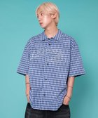 【ウィゴー/WEGO】の別注PIKOチェックグラフィックシャツ(SS) ブルーチェック1|ID: prp329100004659132 ipo3291000000033720252
