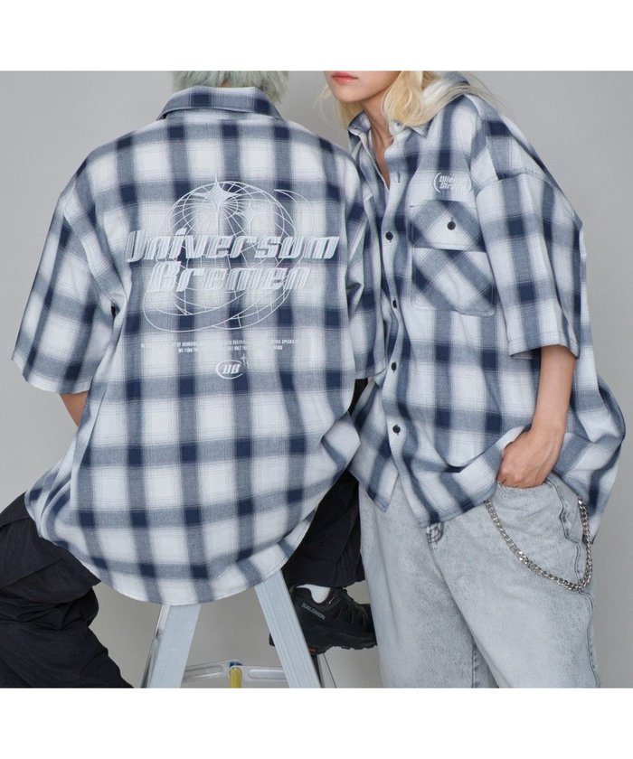 【ウィゴー/WEGO】の【ユニセックス着用ITEM】グラフィックオンブレチェックシャツ(SS) インテリア・キッズ・メンズ・レディースファッション・服の通販 founy(ファニー) https://founy.com/ ファッション Fashion レディースファッション Fashion for Women トップス・カットソー Cut & Sew Tops シャツ・ブラウス・オフィスカジュアル Elegant Blouses & Button-Ups 春 Spring グラフィック Graphic, Graphic Design スマホ Smartphone, Mobile Device トレンド Trend, Trending Now 半袖 Short Sleeve, Half Sleeve 羽織 Haori, Light Jacket メンズ Men's, Menswear ワイド Wide, Wide Fit S/S・春夏 SS, Spring/Summer, Warm Season おすすめ Recommended / Our Picks 夏 Summer |ID: prp329100004659223 ipo3291000000033720717