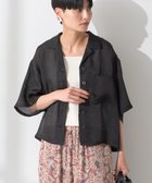 【アメリカンホリック/AMERICAN HOLIC】の接触冷感シアー開襟半袖シャツ Black|ID: prp329100004659231 ipo3291000000033720762