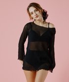 【三愛水着楽園/San-ai Resort】の【WEB限定】シアー素材トップス3点セット水着 クロ|ID: prp329100004659234 ipo3291000000034230335