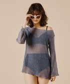 【三愛水着楽園/San-ai Resort】の【WEB限定】シアー素材トップス3点セット水着 ブルー|ID: prp329100004659234 ipo3291000000034230336