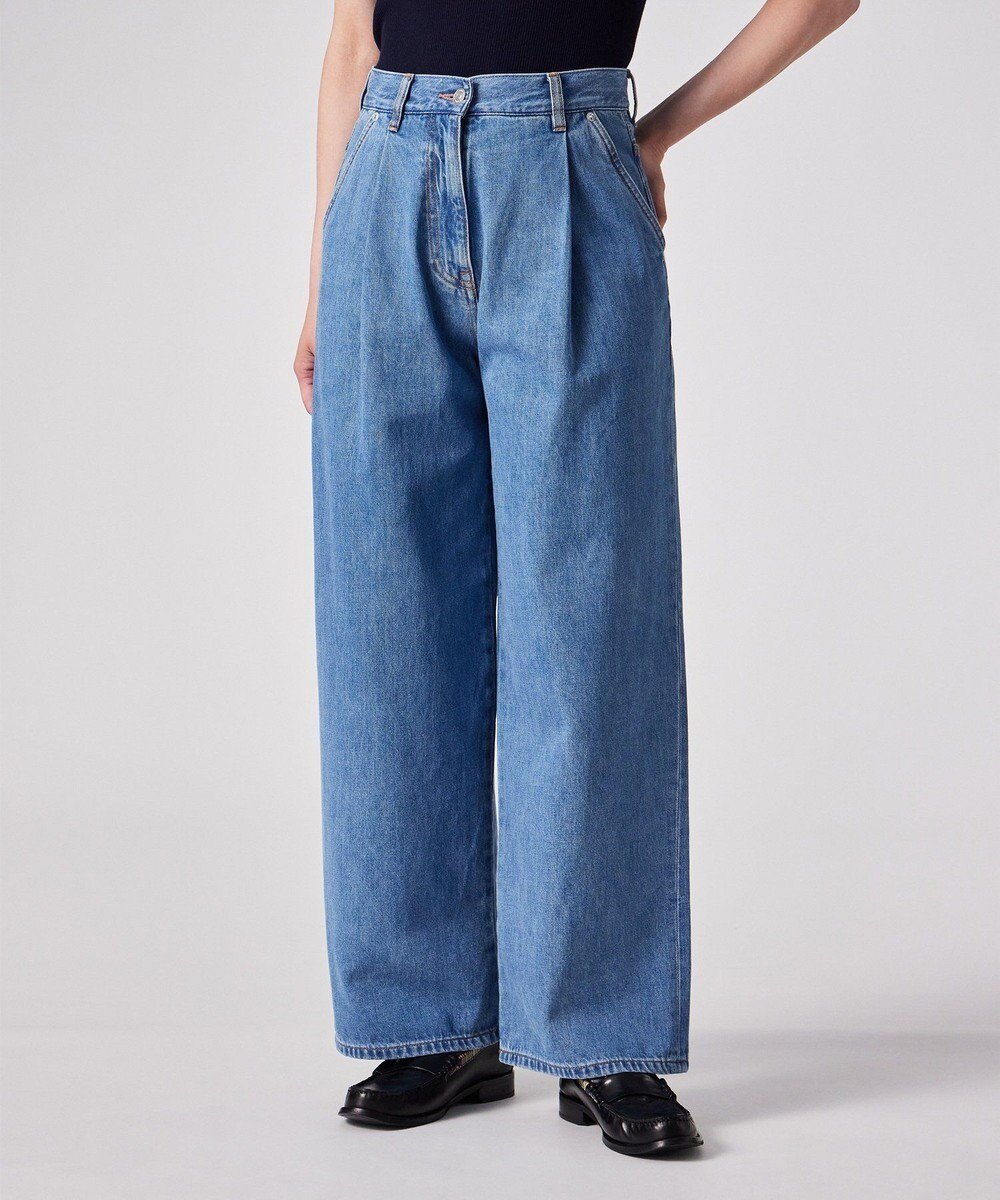 【ポール スミス/Paul Smith】のインディゴ ワイド デニムパンツ 人気、トレンドファッション・服の通販 founy(ファニー) 　ファッション　Fashion　レディースファッション　Fashion for Women　パンツ　Pants & Trousers　デニムパンツ・ジーンズ・美脚デニム　Denim Jeans & Pants　おすすめ　Recommended / Our Picks　インディゴ　Indigo Denim　コンパクト　Compact, Small Size　シンプル　Simple, Minimal　ストライプ　Stripe, Striped Pattern　デニム　Denim, Jeans Material　トレンド　Trend, Trending Now　パッチ　Patch, Appliqué　フロント　Front, Front Design　ポケット　Pocket, Pocket Detail　ワイド　Wide, Wide Fit　夏　Summer　S/S・春夏　SS, Spring/Summer, Warm Season　A/W・秋冬　Autumn/Winter　 other-1|ID: prp329100004659264 ipo3291000000035634886