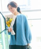 【ハッシュニュアンス/#Newans】の【洗濯機可能】バックフレアショートコート ブルー|ID: prp329100004659327 ipo3291000000034181517