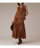 【グレース コンチネンタル/GRACE CONTINENTAL】のコットンシルクティアードスカート ブラウン|ID: prp329100004659388 ipo3291000000033721408