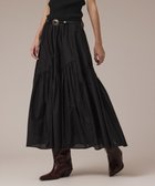 【グレース コンチネンタル/GRACE CONTINENTAL】のコットンシルクティアードスカート ブラック|ID: prp329100004659388 ipo3291000000033721410