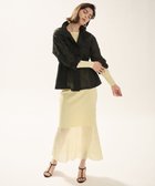 【アンクレイヴ/uncrave】のシアーニット コンビスカート クリームイエロー|ID: prp329100004659402 ipo3291000000033721461