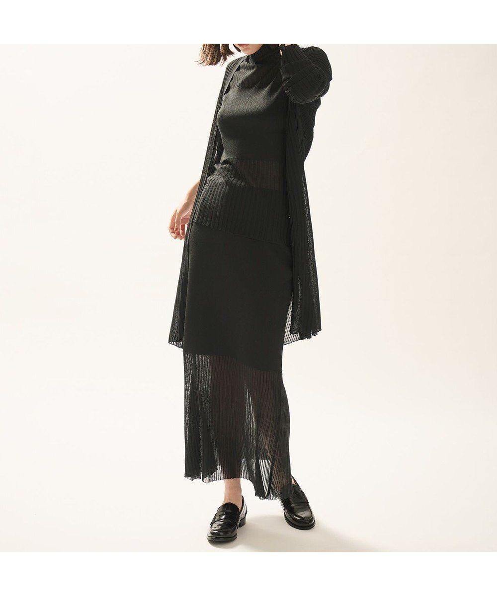 【アンクレイヴ/uncrave】のシアーニット コンビスカート インテリア・キッズ・メンズ・レディースファッション・服の通販 founy(ファニー) 　ファッション　Fashion　レディースファッション　Fashion for Women　スカート　Skirts　コンビ　Combo, Combination Style　シアー　Sheer, See-Through　フィット　Fit, Slim Fit　フレア　Flare, Flared　ワイドリブ　Wide Rib, Wide Ribbed Knit　A/W・秋冬　Autumn/Winter　ブラック|ID: prp329100004659402 ipo3291000000033721463
