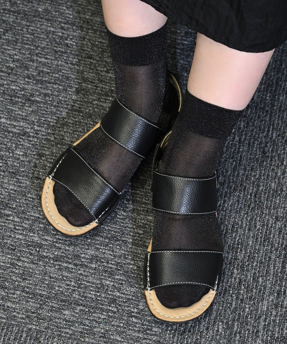 【ポインター/Pointer】の本革 超軽量2WAY ツーバンドサンダル インテリア・キッズ・メンズ・レディースファッション・服の通販 founy(ファニー) 　ファッション　Fashion　レディースファッション　Fashion for Women　インソール　Shoe Insole　春　Spring　クッション　Cushion, Throw Pillow　軽量　Lightweight, Ultra Light　サンダル　Sandals, Summer Shoes　人気　Popular, Best Seller　ミュール　Mule, Backless Shoes　S/S・春夏　SS, Spring/Summer, Warm Season　夏　Summer　ブラック|ID: prp329100004659412 ipo3291000000033721496