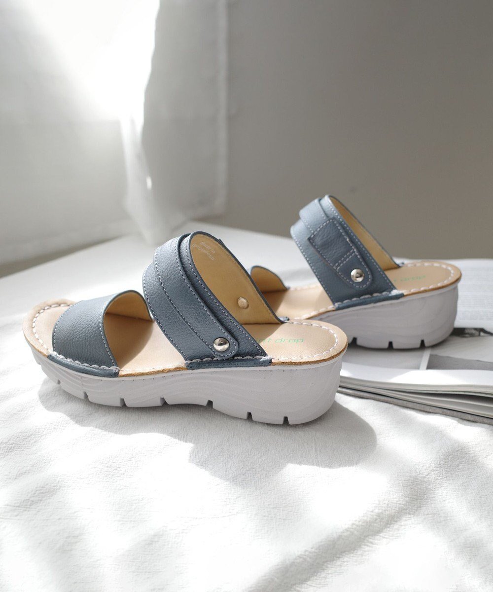 【ポインター/Pointer】の本革 超軽量2WAY ツーバンドサンダル インテリア・キッズ・メンズ・レディースファッション・服の通販 founy(ファニー) 　ファッション　Fashion　レディースファッション　Fashion for Women　インソール　Shoe Insole　春　Spring　クッション　Cushion, Throw Pillow　軽量　Lightweight, Ultra Light　サンダル　Sandals, Summer Shoes　人気　Popular, Best Seller　ミュール　Mule, Backless Shoes　S/S・春夏　SS, Spring/Summer, Warm Season　夏　Summer　ライトブルー|ID: prp329100004659412 ipo3291000000033721498