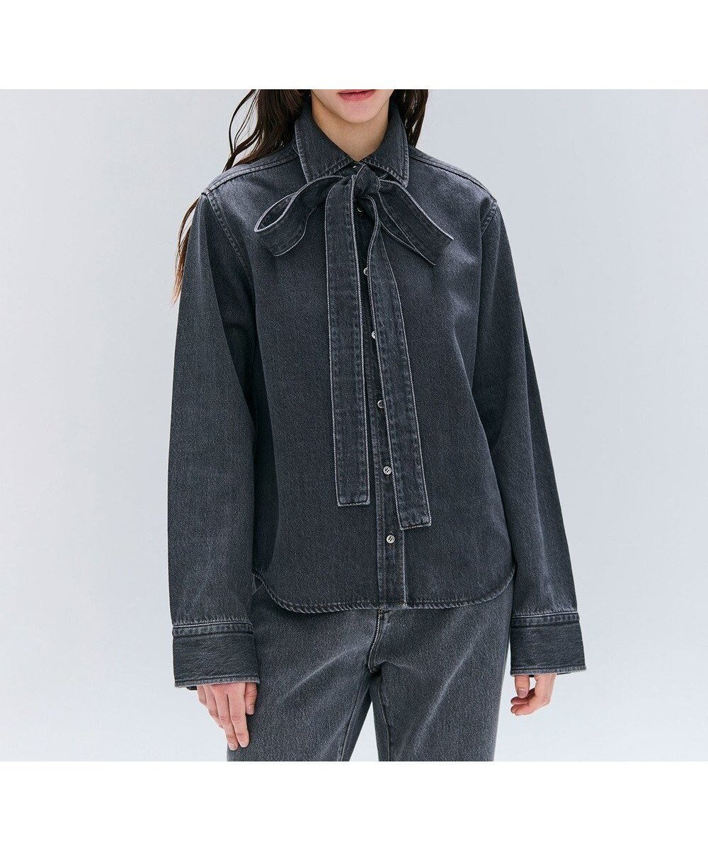 【ベイジ,/BEIGE,】の【洗える・BAILA 11月号掲載】MARKEL / ボウタイ付きシャツカラーデニムシャツ インテリア・キッズ・メンズ・レディースファッション・服の通販 founy(ファニー)  雑誌掲載アイテム Magazine Picks & Fashion Features ファッション雑誌 Fashion Magazines バイラ BAILA ファッション Fashion レディースファッション Fashion for Women トップス・カットソー Cut & Sew Tops シャツ・ブラウス・オフィスカジュアル Elegant Blouses & Button-Ups 洗える Machine Washable クラシック Classic, Timeless Style 11月号 November Issue 雑誌 Magazine, Fashion Magazine デニム Denim, Jeans Material トレンド Trend, Trending Now フェミニン Feminine, Girly ベーシック Basic, Essential リボン Ribbon, Bow ループ Loop, Loop Knit A/W・秋冬 Autumn/Winter S/S・春夏 SS, Spring/Summer, Warm Season 夏 Summer Slate|ID: prp329100004659524 ipo3291000000034337688