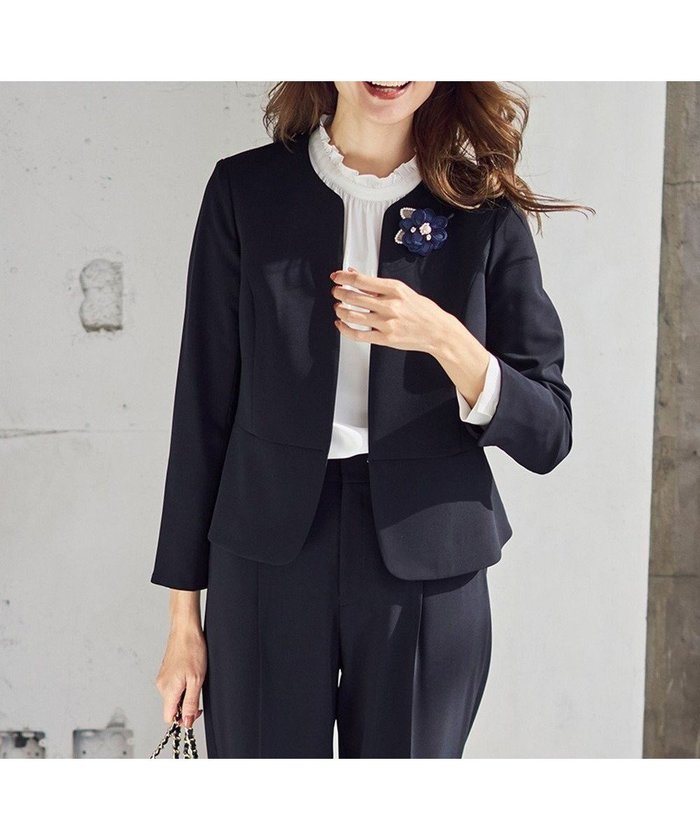 【エニィ スィス/any SiS】の【洗える】セレモニーダブルクロス クルーカラー ジャケット インテリア・キッズ・メンズ・レディースファッション・服の通販 founy(ファニー) https://founy.com/ ファッション Fashion レディースファッション Fashion for Women アウター Coat / Outerwear Collection レディースジャケット・軽アウター Jackets ノーカラージャケット / シンプル上品コーデ Collarless Jackets オケージョン Occasion Wear 洗える Machine Washable ジャケット Jacket, Outerwear ストレッチ Stretch, Stretchy Fabric スリット Slit, Slit Detail セットアップ Set-Up, Coordinated Outfit ダブル Double, Double-Breasted 定番 Standard, Basic Item 人気 Popular, Best Seller フェミニン Feminine, Girly ボレロ Bolero, Short Cardigan ワイド Wide, Wide Fit A/W・秋冬 Autumn/Winter S/S・春夏 SS, Spring/Summer, Warm Season 夏 Summer エレガント 上品 Elegant 新作・新入荷 New Arrivals / New In |ID: prp329100004659538 ipo3291000000034817977