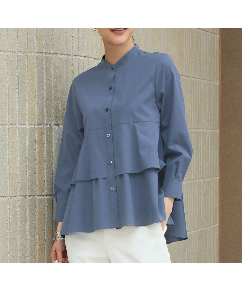 【自由区/JIYU-KU】の【洗える】コットンティアード ブラウス 人気、トレンドファッション・服の通販 founy(ファニー) 　ファッション　Fashion　レディースファッション　Fashion for Women　トップス・カットソー　Cut & Sew Tops　シャツ・ブラウス・オフィスカジュアル　Elegant Blouses & Button-Ups　コンパクト　Compact, Small Size　シンプル　Simple, Minimal　チュニック　Tunic, Long Top　ティアード　Tiered, Tiered Style　バランス　Balance, Style Balance　フレア　Flare, Flared　夏　Summer　春　Spring　S/S・春夏　SS, Spring/Summer, Warm Season　洗える　Machine Washable　 other-1|ID: prp329100004659540 ipo3291000000033846728