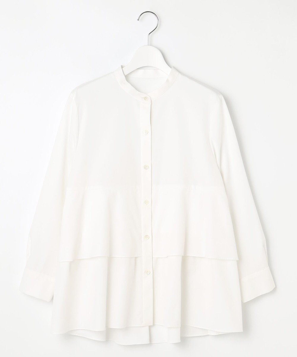 【自由区/JIYU-KU】の【洗える】コットンティアード ブラウス インテリア・キッズ・メンズ・レディースファッション・服の通販 founy(ファニー) ファッション Fashion レディースファッション Fashion for Women トップス・カットソー Cut & Sew Tops シャツ・ブラウス・オフィスカジュアル Elegant Blouses & Button-Ups コンパクト Compact, Small Size シンプル Simple, Minimal チュニック Tunic, Long Top ティアード Tiered, Tiered Style バランス Balance, Style Balance フレア Flare, Flared 夏 Summer 春 Spring S/S・春夏 SS, Spring/Summer, Warm Season 洗える Machine Washable オフ|ID: prp329100004659540 ipo3291000000034337719