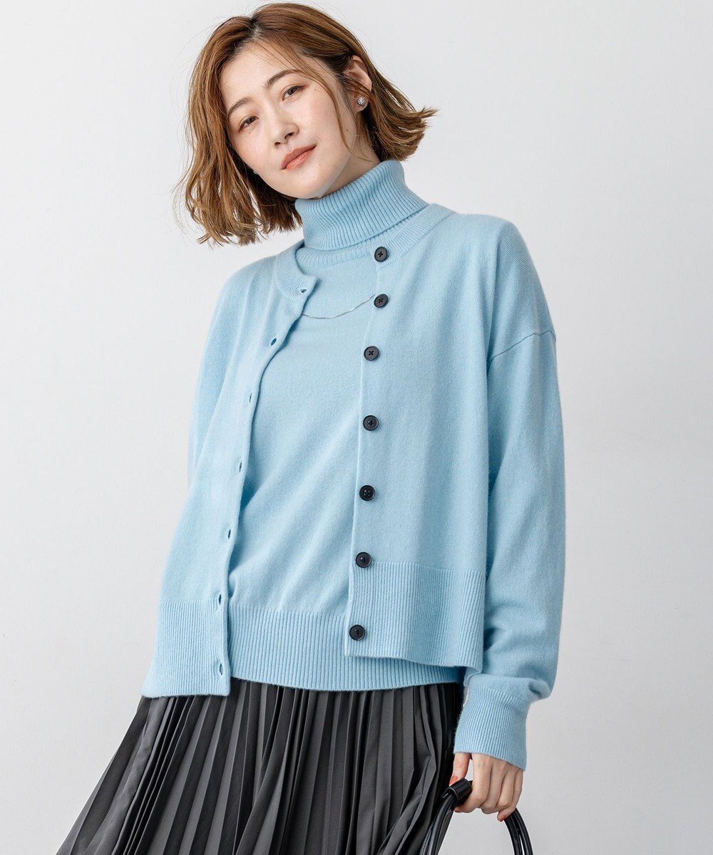 【23区/NIJYUSANKU】の【見上愛さん着用/STORY掲載】ピュアカシミヤ クルーネック カーディガン インテリア・キッズ・メンズ・レディースファッション・服の通販 founy(ファニー) 　雑誌掲載アイテム　Magazine Picks & Fashion Features　ファッション雑誌　Fashion Magazines　ストーリィ　STORY　ファッション　Fashion　レディースファッション　Fashion for Women　トップス・カットソー　Cut & Sew Tops　カーディガン・羽織り　Layered Style Cardigans　イエロー　Yellow　インナー　Innerwear　オレンジ　Orange　カーディガン　Cardigan, Knitwear　12月号　December Issue　シンプル　Simple, Minimal　雑誌　Magazine, Fashion Magazine　タートルネック　Turtleneck, High Neck　バランス　Balance, Style Balance　モダン　Modern, Contemporary　A/W・秋冬　Autumn/Winter　冬　Winter / This Winter　おすすめ　Recommended / Our Picks　エレガント 上品　Elegant　2025年　2025　2025-2026秋冬・A/W　Autumn/Winter 2025–26 AW25–26　スカイブルー系|ID: prp329100004659554 ipo3291000000033871507